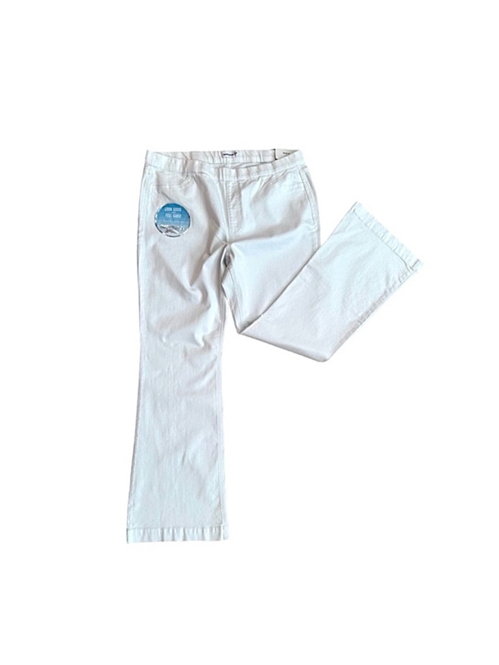 MS CELLO ~ White Deluxe Comfort Stretch Denim Wide Leg Slacks size 3X